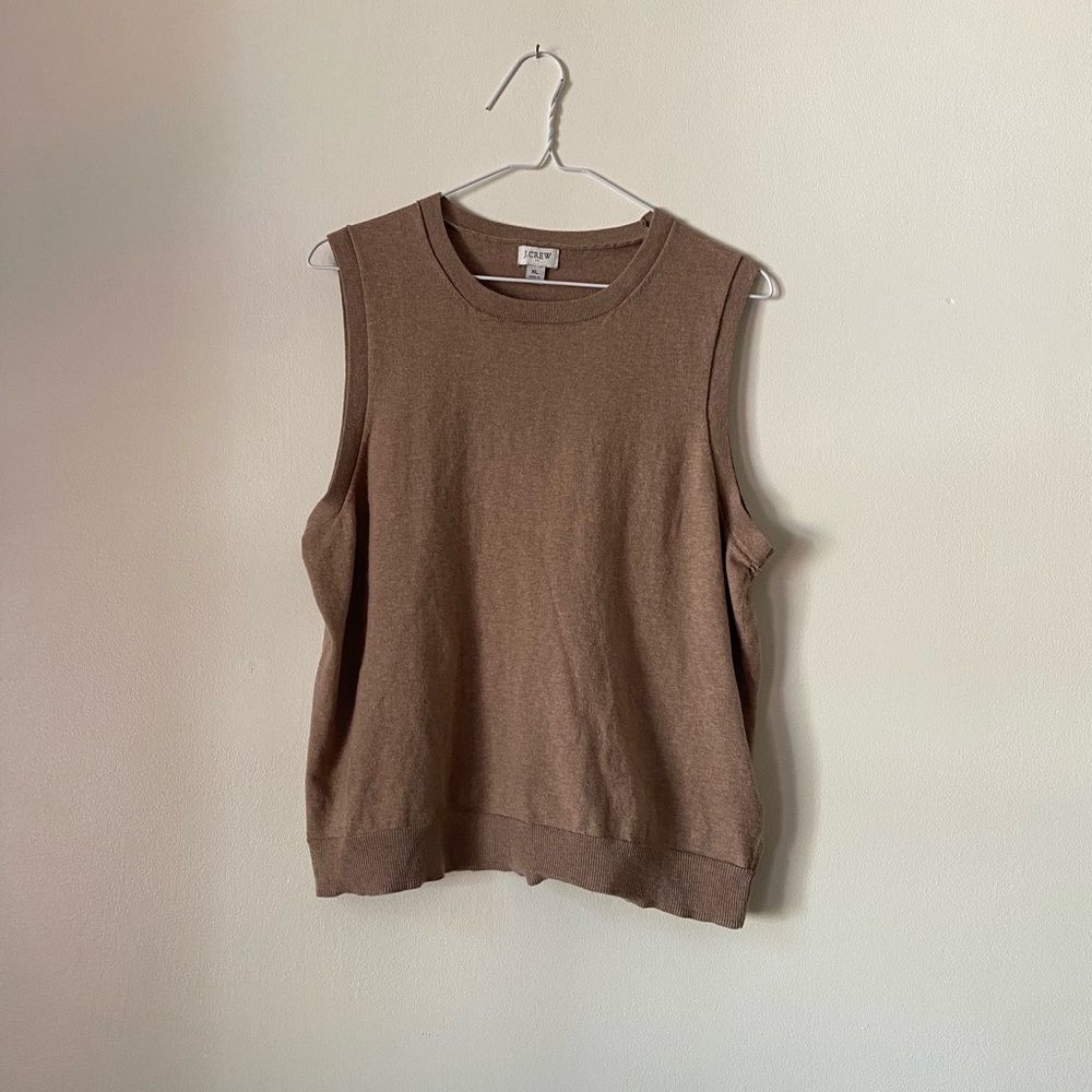 J Crew cotton sleeveless sweater tank size XL